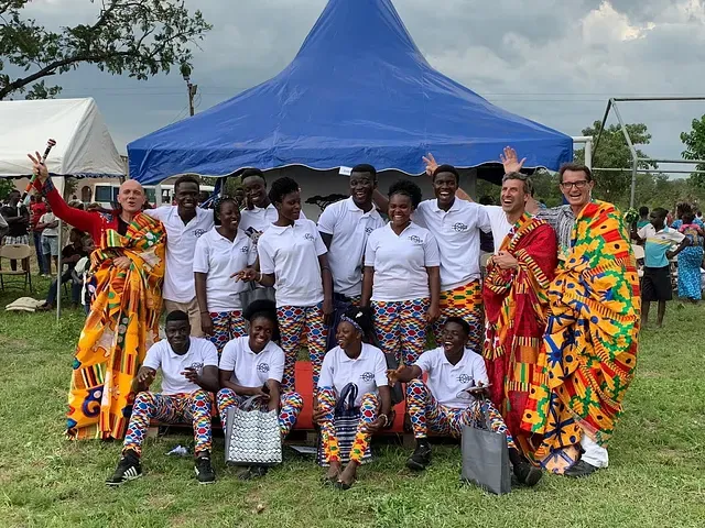 Graduation of the first cohort at Dream Village with visiting friends and partners, 2019